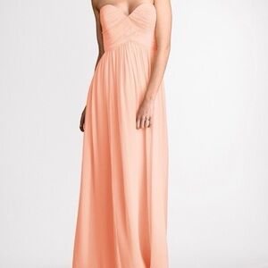 Donna Morgan Strapless Peach Gown